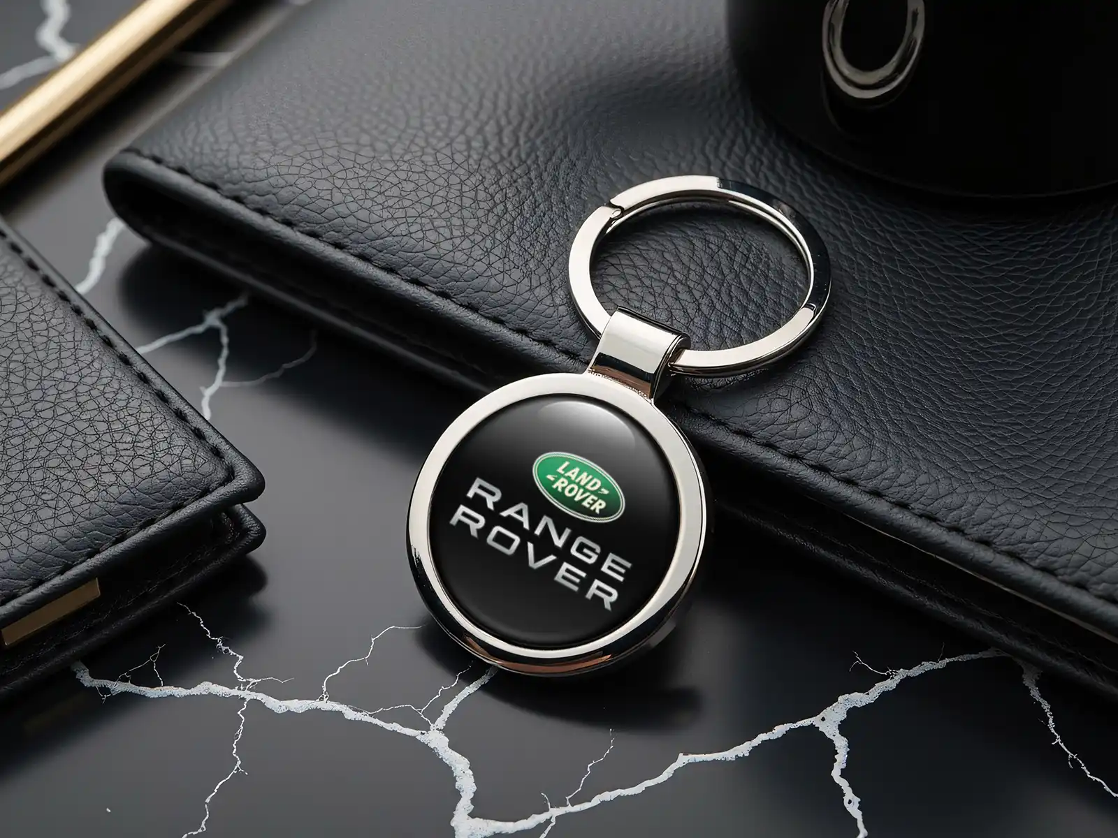 Land Rover Designer Schlüsselring Luxus Premium Metall Look